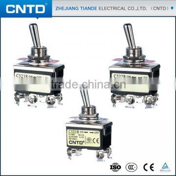 CNTD IP40 Protection C523A Fixed Contact ON-OFF-ON Micro Mini Toggle Switch DPDT Type (C523A) photo-4