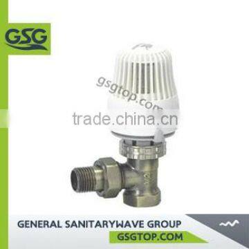 GSG Radiator Valve RV141 Thermostatic Radiator Valve Straight Body Nickel Plated White Head