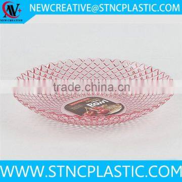 mesh style plastic fruit plates round shape