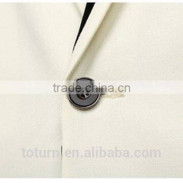 New Fashion Mens Slim Fitted Blazer Stylish White Blazer With One Buttton photo-3
