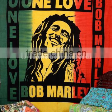 Bob Marley Tapestry Hippie Wall Hanging Wholesale Printed Indian Tapestries Boho Picnic Throw Bohemian Bedding