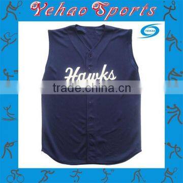 Sleeveless baseball jersey custom made with badge