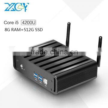 Cheapest X31-i5 4200u 1.6G HZ Fanless Mini PC Win 10 8G RAM 128G SSD industrial computer With 150M WIFI, 12V Power Adapt