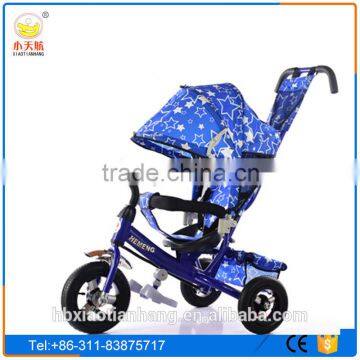 2016 New Luxury metal frame Children Tricycle with canopy/Kids tricycle with rubber wheel