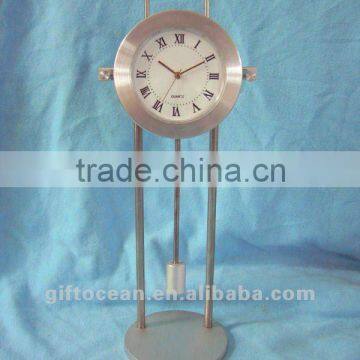 aluminum art metal desk clock,metal crafts table clock