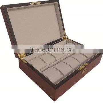 10 Slots Wooden Watch Presentation Case