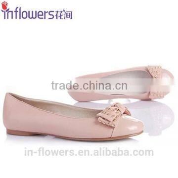 wholesale small order PU and leather 2014 women flat shoes