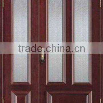 Double Glazed Wooden Main Doors Design With Side Lite DJ-S9207MSO