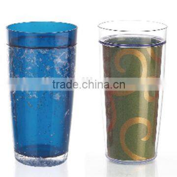 Double Wall Plastic Tumbler With Color Paper,ice Tumbler,freezer Tumbler photo-2