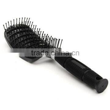 Hot Selling Portable Barber Anti-static Soft Curved Vent Salon Hairdressing Tool Rows Tine Comb Hair Brush Plastic 26.5 x 7.5cm