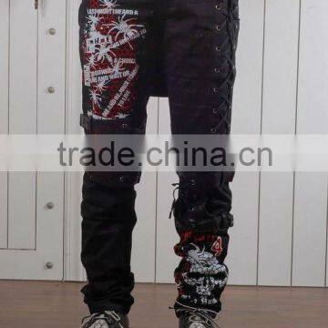 GLP PUNK VISUAL KERA BLACK BONDAGE PANTS 71030
