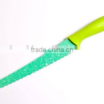 stainless steel serrated steak knife with ceramic coating blade