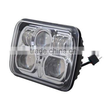54W Rectangular Sealed Beam 7X6 Headlights High/Low Beam Chrome LED Headlight Conversion 7X6 Inch LED Headlight