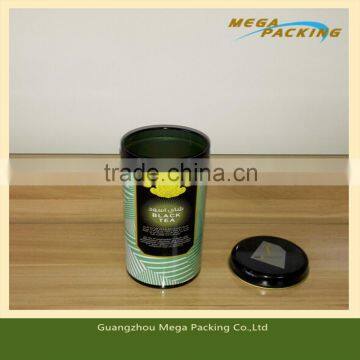 Chinese black tea tin packing cans boxes for gift round shape food box