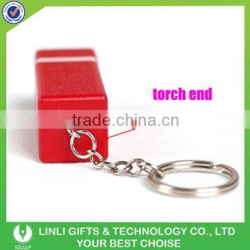Customized Logo Plastic Led Flashlight Souvenir Keychain photo-3