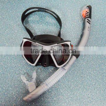 Summer promotion high quality mask and easy drain away water snorkel MS2408