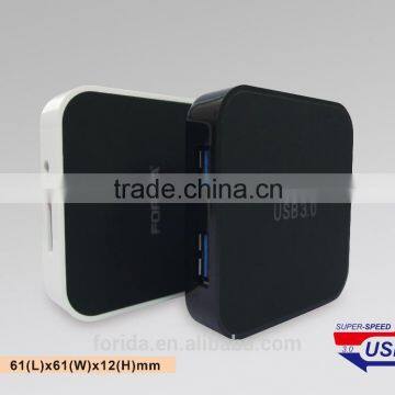 Colorful Square Usb3.0 Portable Hubs With OEM LED LOGO