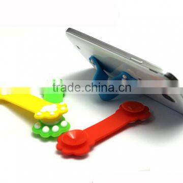 Fashion Silicone cell / mobile phone sucker stand, Promotional Silicone universal mobile phone sucker stand, PTP015