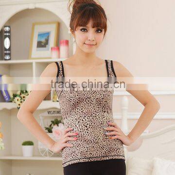 Leopard Pattern Thicken Camisole Underwear High Quality Ladies Underwear