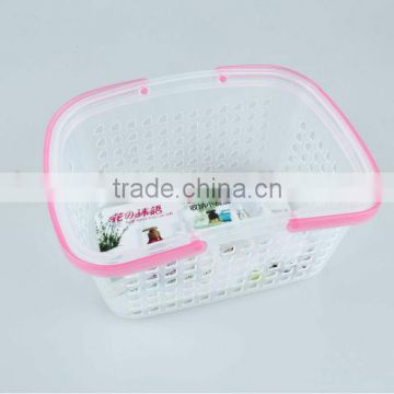 plastic basket with handle, new plastic food basket,plastic laundry basket