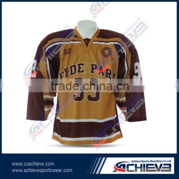 high quality woven fabric reversible ice hockey wear/jersey