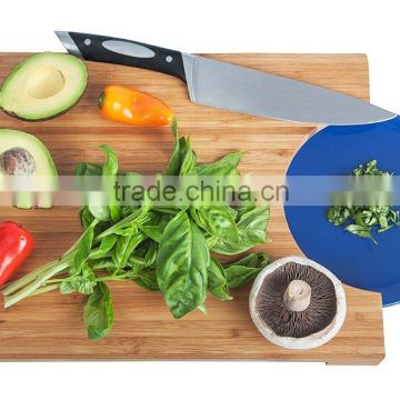 new design bamboo cutting board with insert a plate Countertop Kitchen Carving Board chopped food to a plate quickly