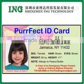 Printing Studen photo ID card plastic smart card