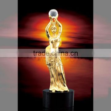 Wholesale Hot Sexy Girl Golf Trophy /Metal Trophy