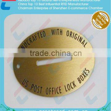 Brass Furniture Plate With Adhesive , Metal Labels Quality Choice photo-4