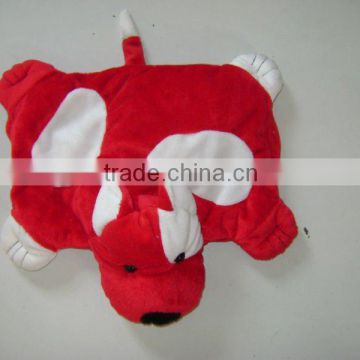 cheap promotional red cattle soft plush animal shaped hot water bottle cover for 1000ml