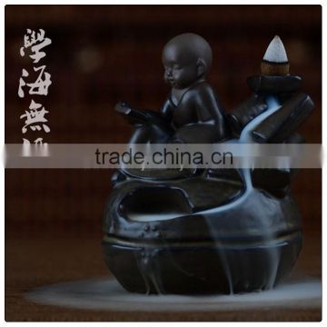 Small monk statue Incense Burner ,ceramic incense burner