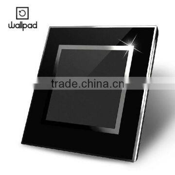 Wholesaler OEM Wallpad Black Waterproof Acrylic Glass 110~250V 86 Blank Switch Panel