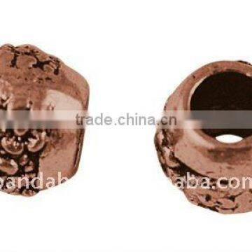 Tibetan Style Beads, Lead Free and Nickel Free, Abacus, Red Copper, 9x10mm, hole: 5mm(TIBEB-A11116-R-FF)