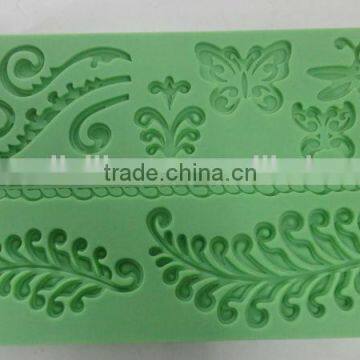 FD-011 silicone cake decoration mold fern plants fandant mold                        
                                                Quality Choice