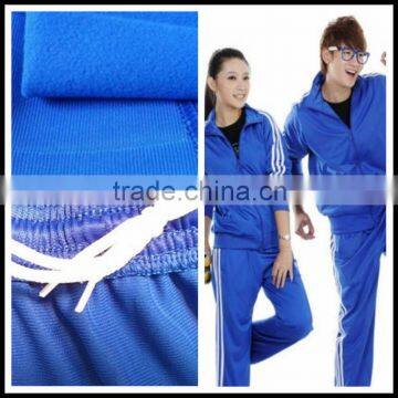 brushed 100% polyester super poly fabric for track suits