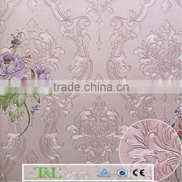 2016 Light embossed Korea classical wallpaper design