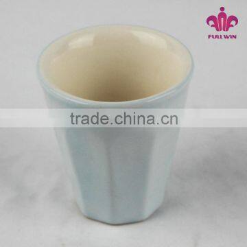 Ceramic coffee mug without handle