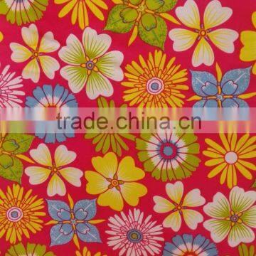 flower aitificial supplier paper printing fabric 100% poly crepe fabric