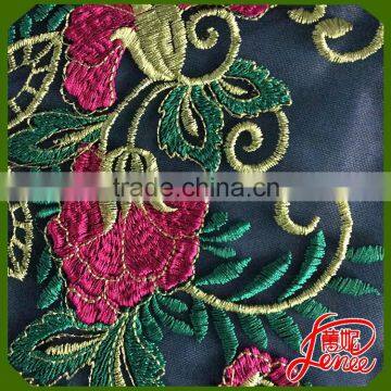 ELEGANT FLORAL DESIGN CORD EMBROIDERY FABRIC WITH POPULAR CHINA SUPPLIER