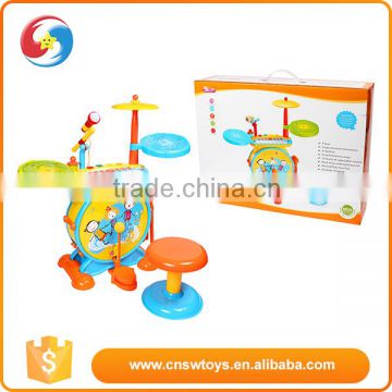 Novelty kids plastic musical instrument chinese wholesale toys music B/O drum