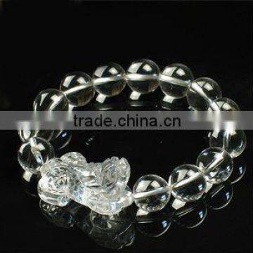 Natural Clear Crystal Pixiu Bracelet