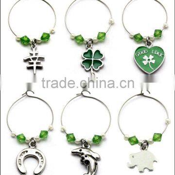 Lucky charms with colorful epoxy effect, Charm Set with epoxy, with Loop Diameter of 27mm