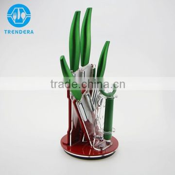 Wholesale fasihonable colored ceramic knife set