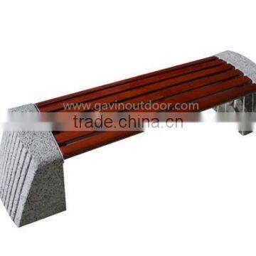 Cement stone and outdoor wooden bench wooden picnic bench