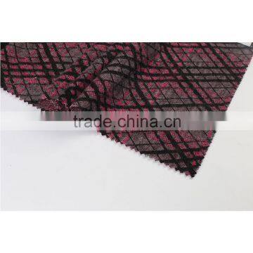 Popular Plaid Design Bronzed Interlock Jacquard Double Knit Fabric photo-5