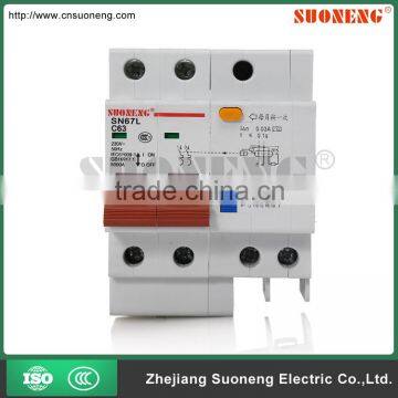 orange handle DZ47L 63A earth leakage circuit breaker ELCB