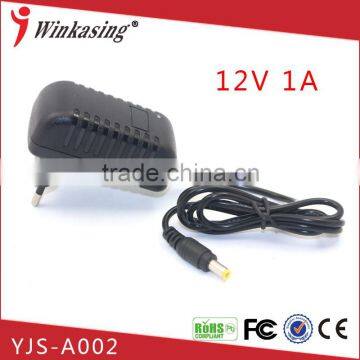 2016 manufacture supply AC/DC Adapter European Standard 12V 1A power suppy unit YJS-A002