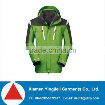 New 2016 Mens 3 in 1 Waterproof Jacket / Shell 100% Polyester PVC Coated Waterproof Jacket/ Custom Design Mens Waterproof Jacket