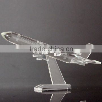 crystal glass plane model toy