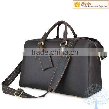 Newest elegant travel bag leather luggage and duffel bag